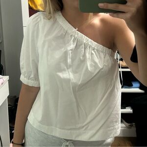 Rails White One-Shoulder Blouse